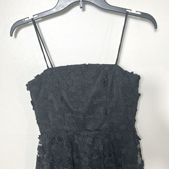 NWT Milly Minis girl’s black 3D floral Avery formal pageant dress - Picture 2 of 12